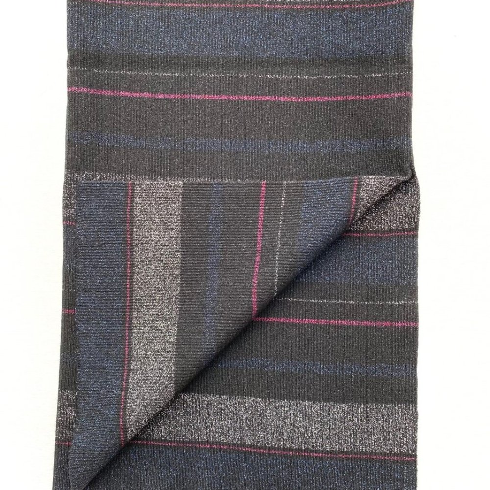 House of Harlow Midi Striped Knit Skirt Black Multi - Picture 3 of 4